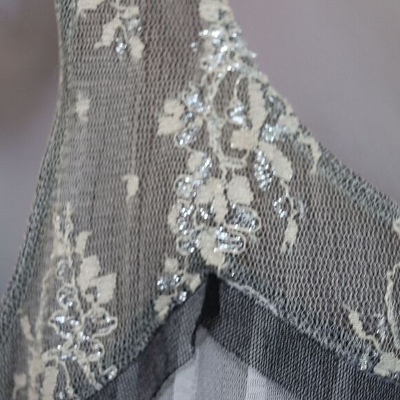 Six Degrees Layered Mesh Y2k Tank Top XL Going Out Top - Picture 7 of 11